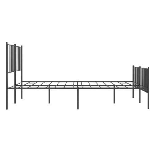 vidaXL Giroletto con Testiera e Pediera Metallo Nero 120x200 cm