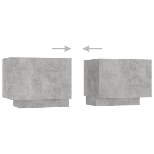 vidaXL Mobile Porta TV con Luci LED Grigio Cemento 260x35x40 cm