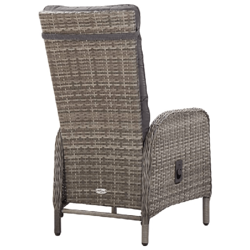 vidaXL Set da Bistrot per Giardino 5 pz in Polyrattan Grigio