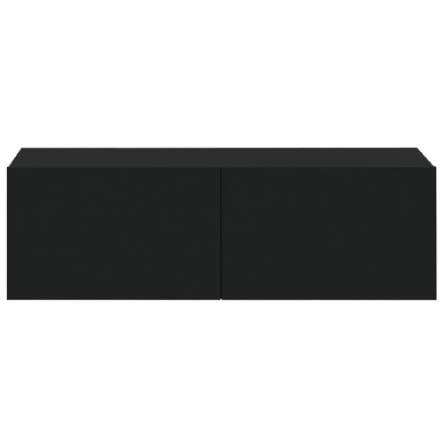 vidaXL Mobili TV da Parete 2 pz Neri 100x30x30 cm Legno Multistrato