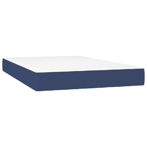 vidaXL Giroletto a Molle con Materasso Blu 120x200 cm in Tessuto