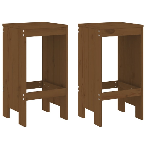 Set Bar da Giardino 3 pz Miele in Legno Massello di Pino