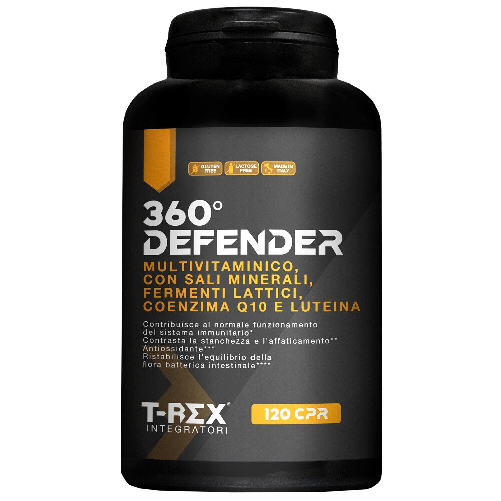 Multivitaminico Multiminerale con Fermenti Lattici, Vitamina D, Acido Folico e Coenzima Q10 | 360° Defender Integratore multivitaminico completo