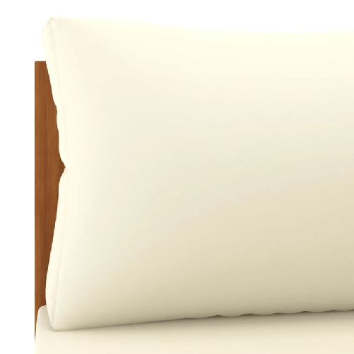 vidaXL Divani Angolari 2 pz con Cuscini Bianco Crema Massello Acacia