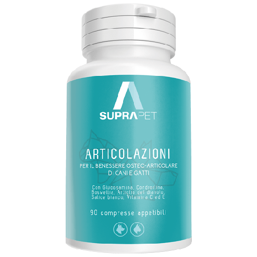Suprapet MobilityPet Cani e Gatti - Supporto per Ossa e Cartilagini 90 compresse da 1000 mg - Mangime Complementare Naturale con Boswelia Glucosammina