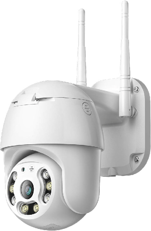 Telecamera PTZ WiFi Esterno ICSEE - Camera Wireless Smart con Speed Zoom per Sicurezza Esterna Visione Notturna Rilevamento Movimento