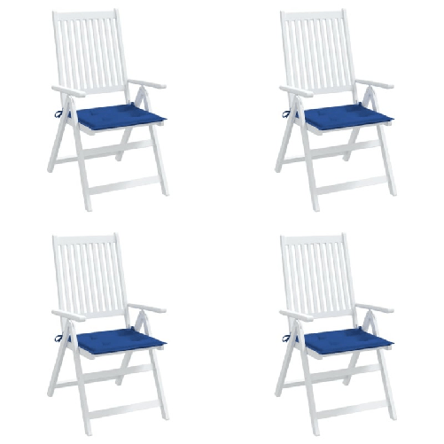 vidaXL Cuscini per Sedia 4 pz Blu Reale 50x50x3 cm in Tessuto Oxford