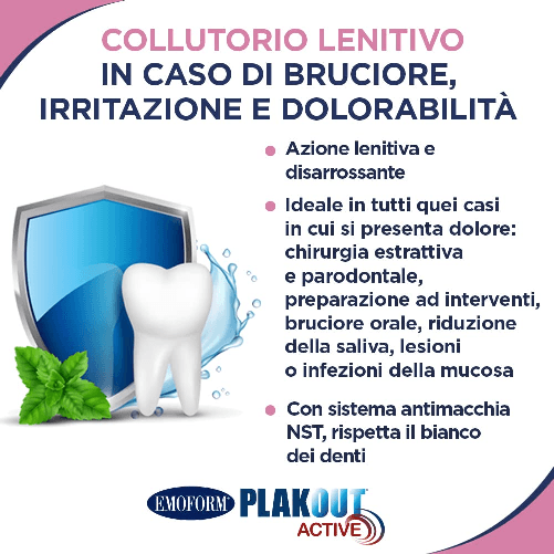 plakout active - sollievo collutorio ad azione antiplacca intensiva contenente