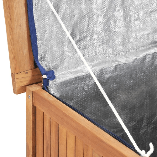 vidaXL Baule da Giardino 60x50x58 cm in Legno Massello di Teak