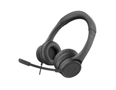 Adj Cuffia con Microfono Usb Ring Black con Controller Volume su Cavo