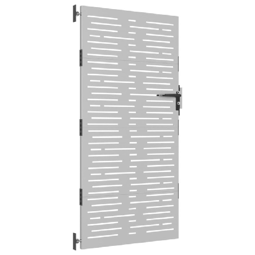 vidaXL Cancello da Giardino 85x175 cm Acciaio Corten Design Quadrato