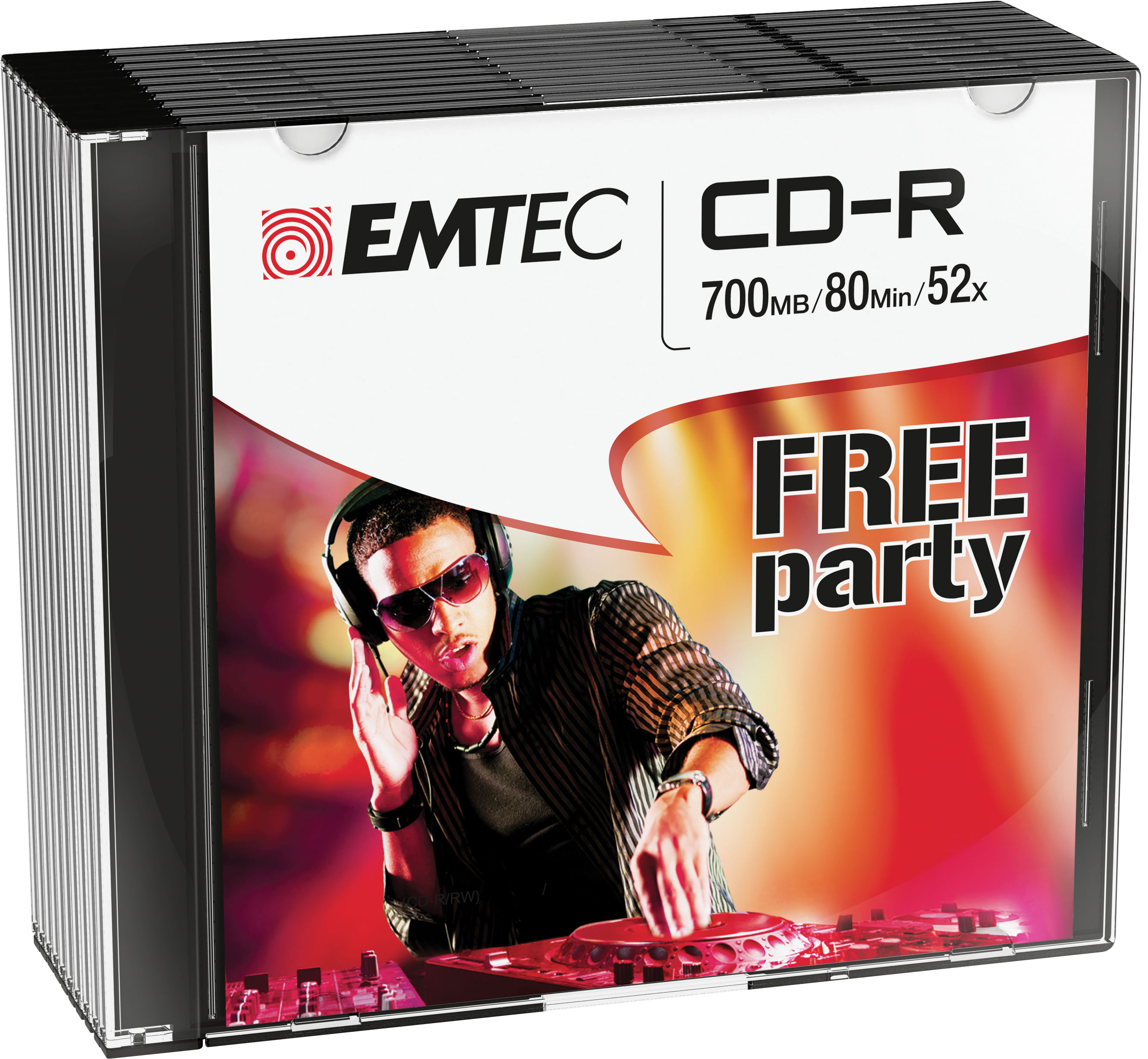 Emtec CD-R EMTEC 80MIN/700MB 52X SLIM CASE (kit 10pz)