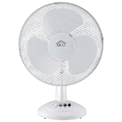 DCG Ventilatore da Tavolo 40cm con Oscillazione Orizzontale e 3 Velocita' per Ambienti Freschi e Confortevoli DCG Eltronic Ventilatore da Tavolo Oscil