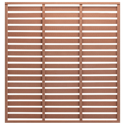 Pannello di Recinzione in WPC 180x180 cm Marrone