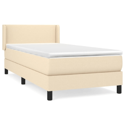 Giroletto a Molle con Materasso Crema 80x200 cm inTessuto
