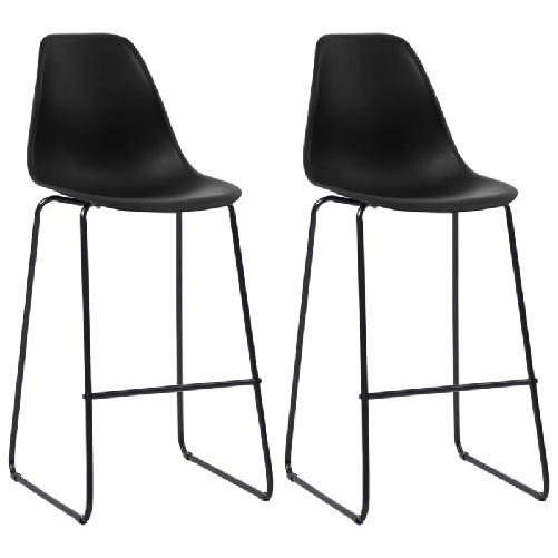 vidaXL Set da Bar 3 pz in Plastica Nero