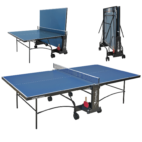 Garlando Tavolo Ping Pong C-277I ADVANCE INDOOR BLU con 4 racchette e 18 palline Omaggio
