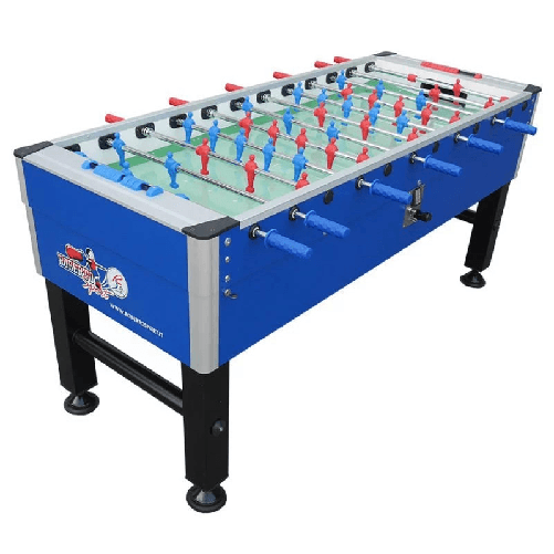 ROBERTO SPORT CHAMPION SIX calciobalilla con gettoniera per 6 persone BLU