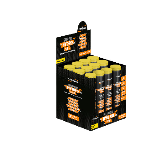 EthicSport SUPER HYDRO TABS Elettroliti in compresse effervescenti 12 Fiale da 20cpr LIMONE