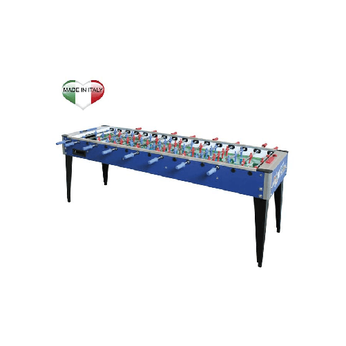 ROBERTO SPORT College 4x4 blu calciobalilla con aste rientranti senza gettoniera