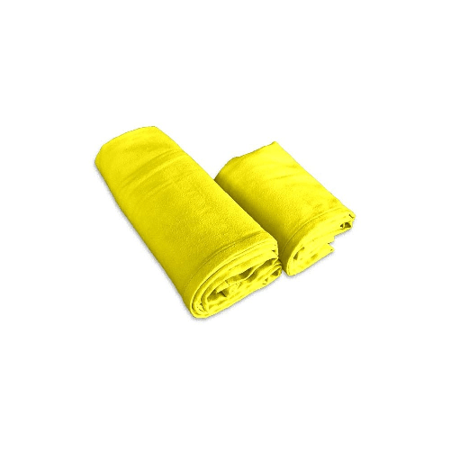 SET asciugamani MICROFIBRA GIALLO 1+1 VISO E OSPITE