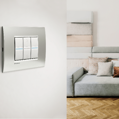 Bticino living light interruttore bipolare antracite l4002n