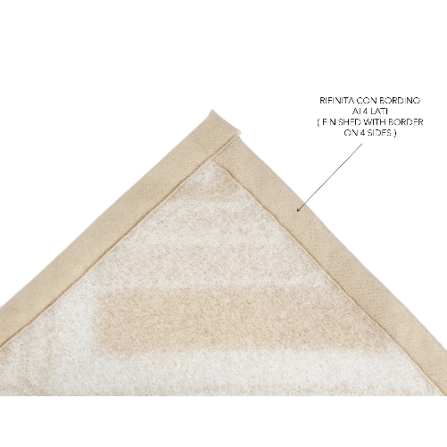 COPERTA SQUARE Bambini in vera Pura LANA da LETTINO morbida e Calda colore Naturale