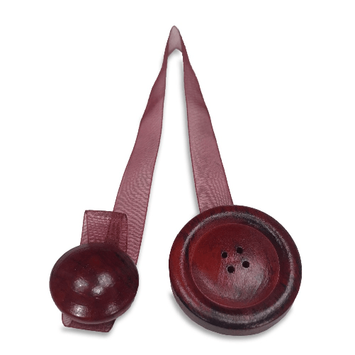 CALAMITA FERMA TENDA IN LEGNO CALAMITE PER TENDE LEGATENDE BOTTONE ROSSO BORDEAUX