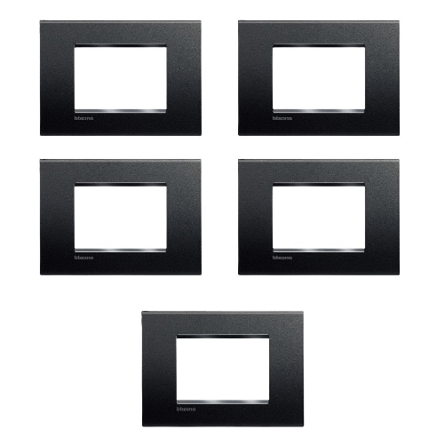 Placca pezzi 5 living light tecnopolimero lna4803ar antracite