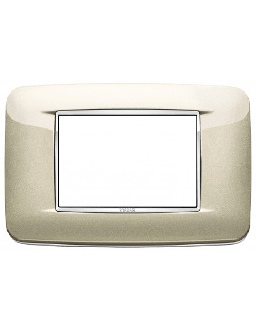 Vimar placca 3 posti eikon champagne metallo