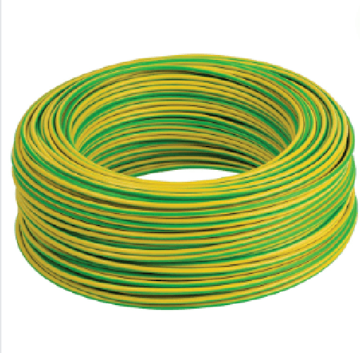 Cavo elettrico cordina unifilare fs17 sezione 10mmq giallo verde 100 metri