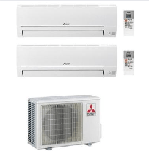 Climatizzatore dualsplit inverter r32 a++ mitsubishi electric *** potenza 9000+12000 btu/h, confezione 1
