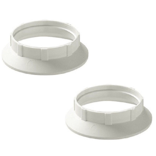 Ghiera portalampada attacco e27 plastica ip20 blister 2 pezzi *** colore bianco, materiale plastica, confezione 1