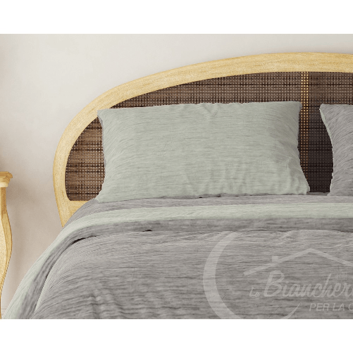 COPRIPIUMINO in flanella FLANELLATO BICOLORE Beige in Puro Cotone