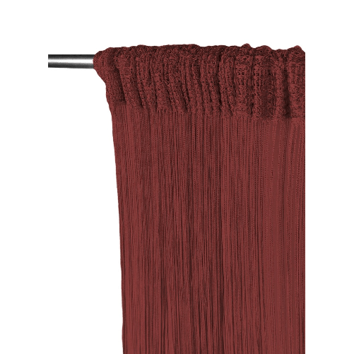 TENDA a FILI Vivienne per porta CM. 150X300 tinta unita BORDEAUX