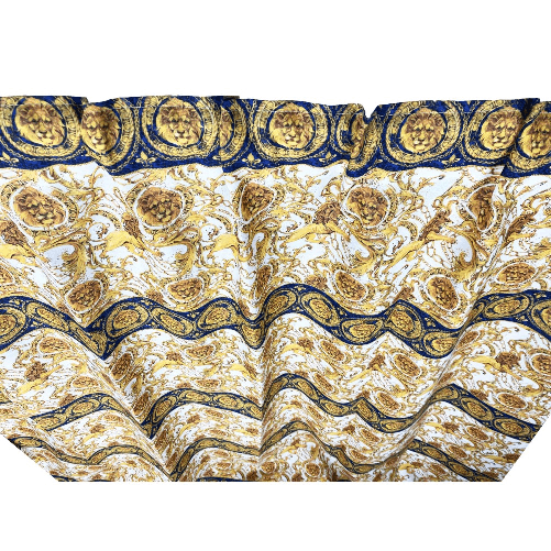 TENDA lusso VERSUS teste di leone cm.160X300 confezionata MADE in ITALY misto lino