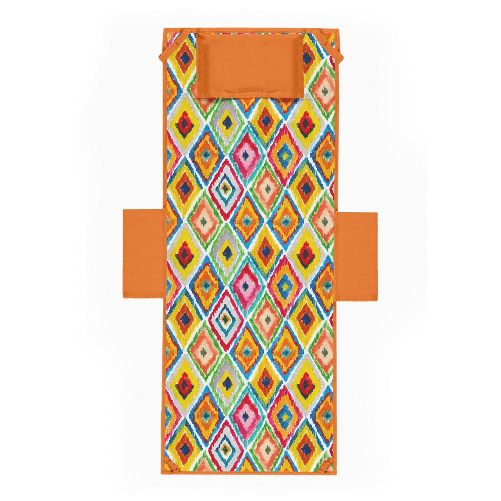 TELO Mare LETTINO TEDDY ROMBI COLORATI In microfibra CON TASCHE MISURA cm. 80 X 190