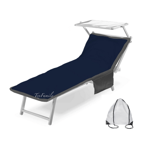 TELO MARE LETTINO TEDDY IN MICROFIBRA CON TASCHE MISURA CM. 80 X 190 BLU