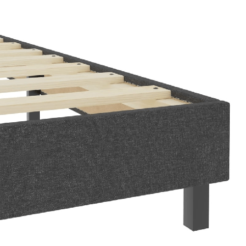 vidaXL Letto a Molle Grigio Scuro in Tessuto 120x200 cm