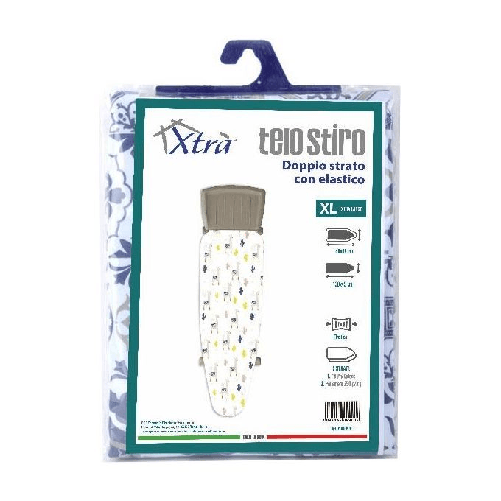 Xtra Telo Asse da Stiro 2 Strati Elasticizzato 124x46cm