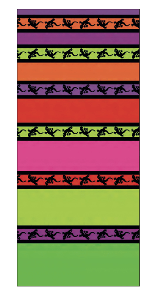 Telo Mare Fantasia Stripe Geko Fucsia 90x165cm Asciugamano Spiaggia 100% Cotone