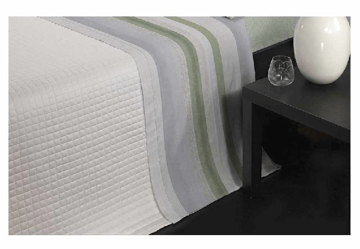 Jolie Cavalieri Elegante Completo Lenzuola Matrimoniale Misura Maxi in Flanella di Cotone TEXTURE colore Verde