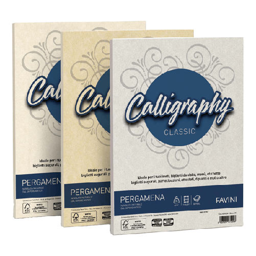 Favini Pergamena Calligraphy carta inkjet A4 (210x297 mm) 50 fogli Beige