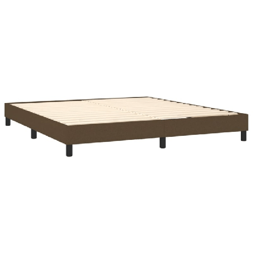 vidaXL Giroletto a Molle con Materasso Marrone Scuro 180x200cm Tessuto