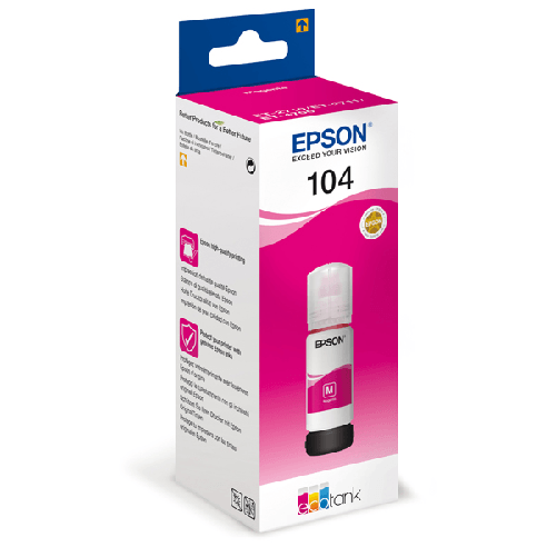 Epson CARTUCCIA INCHIOSTRO 104, FLACONE MAGENTA DA 65ML