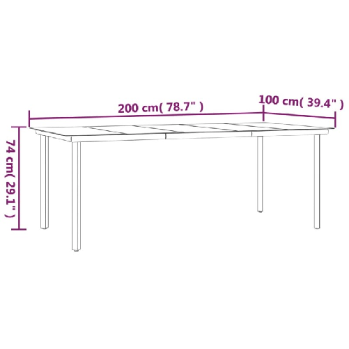 Set da Pranzo da Giardino 9 pz Nero in Polyrattan e Acciaio