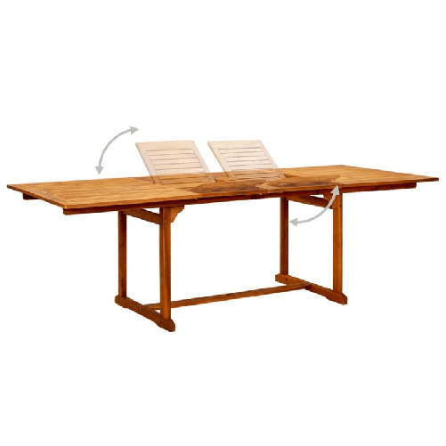 Set Mobili da Pranzo per Giardino 7 pz Legno Massello di Acacia