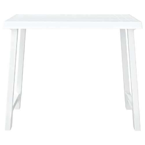 vidaXL Tavolo da Campeggio Bianco 79x56x64cm in PP Aspetto in Legno