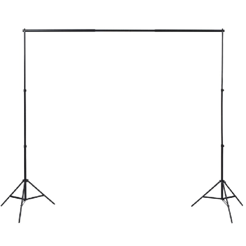 vidaXL Kit Studio Foto con 3 Fondali in Cotone Telaio Regolabile 3x6 m