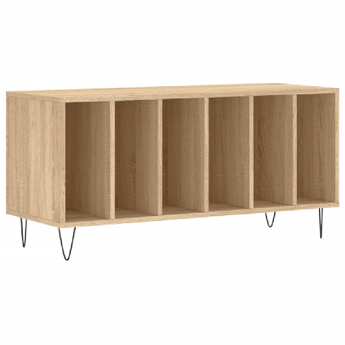 Mobile Porta Dischi Rovere Sonoma 100x38x48cm Legno Multistrato